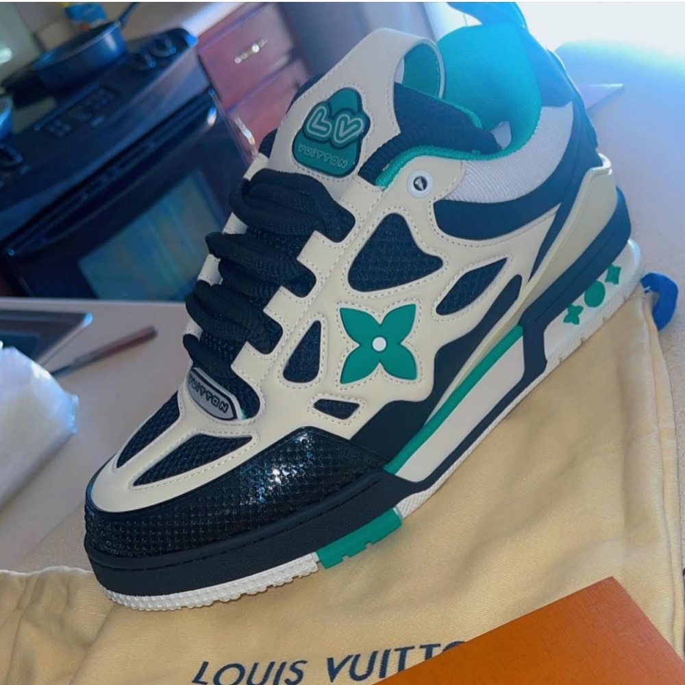 Louis Vuitton Kids Sneakers - Black and Green